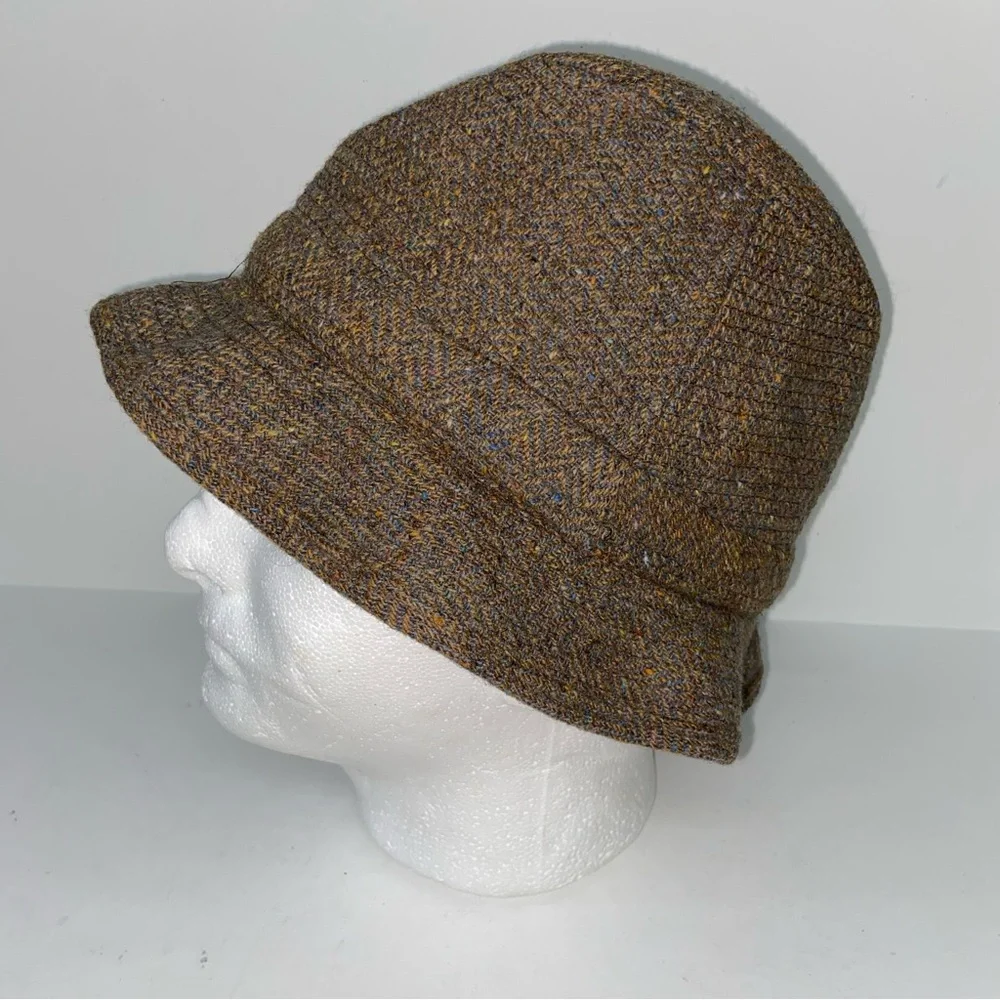 Jonathan Richard Hat Mens Medium 7.5 Donegal Tweed Walking Bucket Wool Ireland